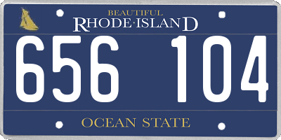 RI license plate 656104