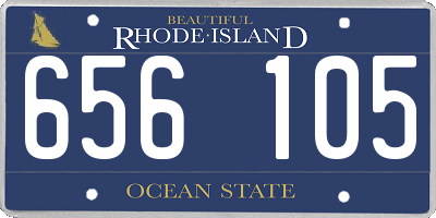RI license plate 656105