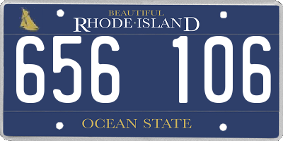 RI license plate 656106