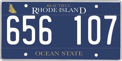 RI license plate 656107
