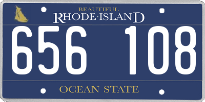RI license plate 656108