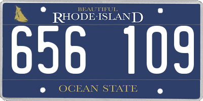RI license plate 656109