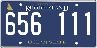 RI license plate 656111