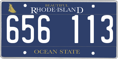 RI license plate 656113