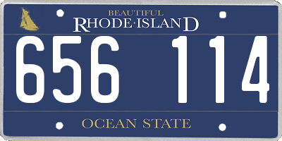 RI license plate 656114