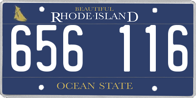 RI license plate 656116