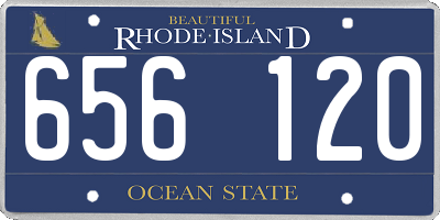 RI license plate 656120