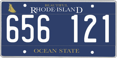 RI license plate 656121