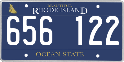RI license plate 656122