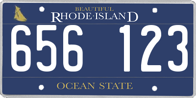 RI license plate 656123