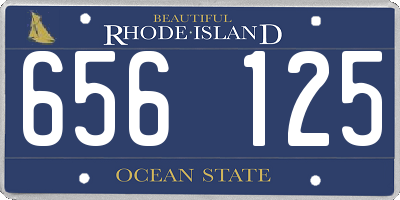 RI license plate 656125