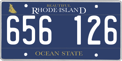 RI license plate 656126