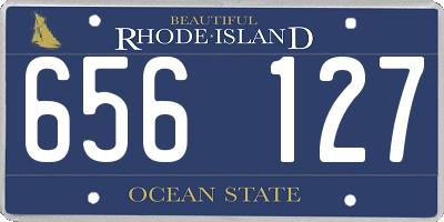 RI license plate 656127