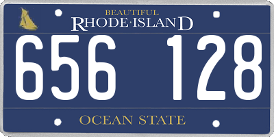 RI license plate 656128