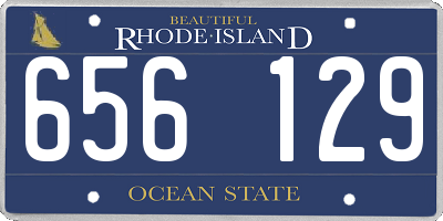 RI license plate 656129