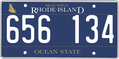RI license plate 656134