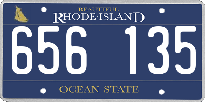 RI license plate 656135