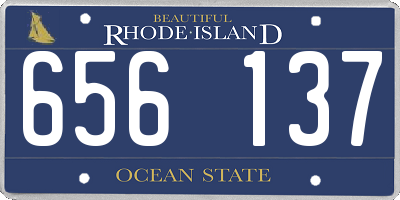 RI license plate 656137