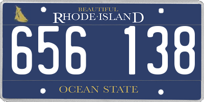 RI license plate 656138