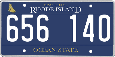 RI license plate 656140
