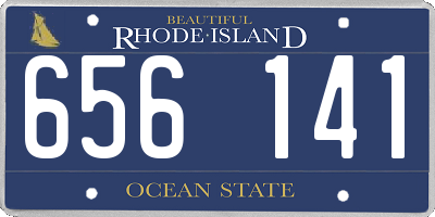 RI license plate 656141