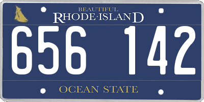 RI license plate 656142