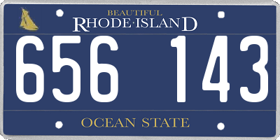 RI license plate 656143