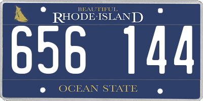 RI license plate 656144