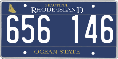 RI license plate 656146