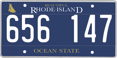 RI license plate 656147