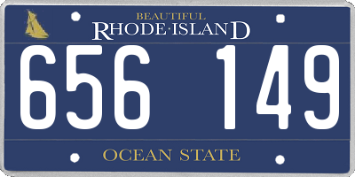 RI license plate 656149
