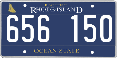 RI license plate 656150