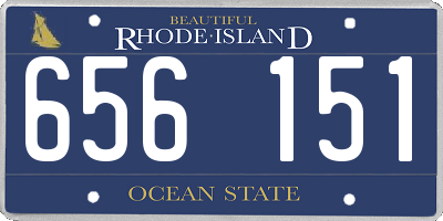 RI license plate 656151