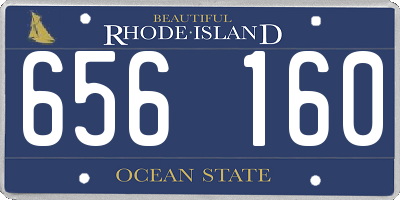 RI license plate 656160