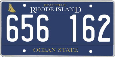 RI license plate 656162