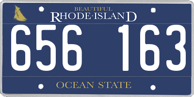 RI license plate 656163