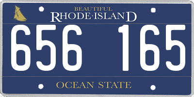 RI license plate 656165