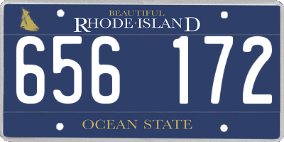 RI license plate 656172