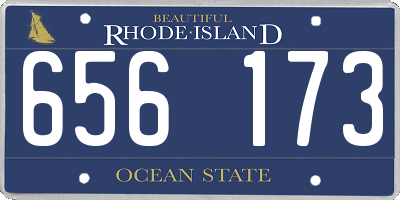 RI license plate 656173