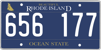 RI license plate 656177