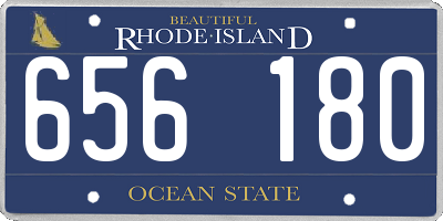 RI license plate 656180
