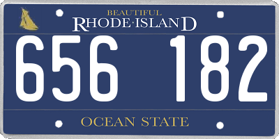RI license plate 656182