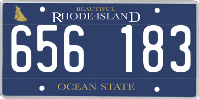 RI license plate 656183