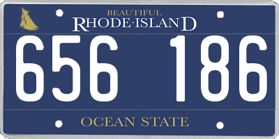 RI license plate 656186