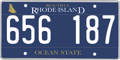 RI license plate 656187