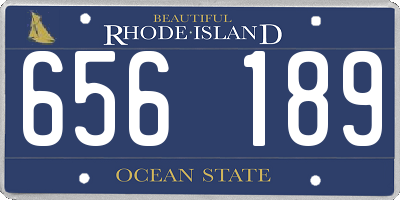 RI license plate 656189