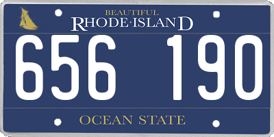 RI license plate 656190