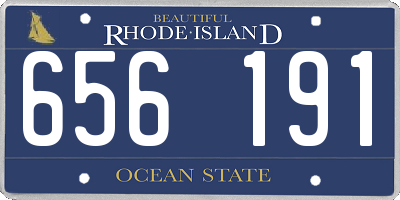 RI license plate 656191