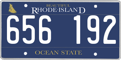 RI license plate 656192