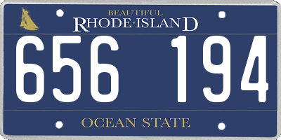 RI license plate 656194